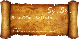 Szerémi Szilvia névjegykártya