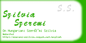 szilvia szeremi business card